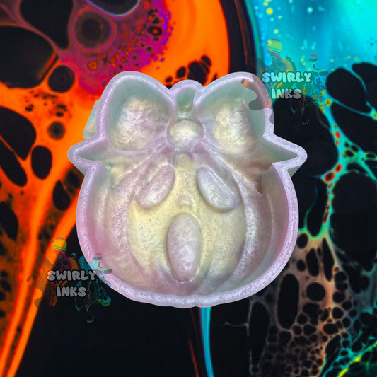 3D Ghost Face with Bow Freshie Mold