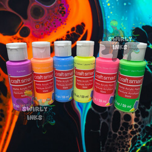6pk CraftSmart Neon Paint Set
