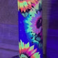 Neon Sunflower (#5) Tumbler - Black light Activated Ink.