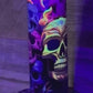 3D Skull (#4) Tumbler - Black light Activated Ink