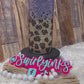 20oz Rhinestone Leopard Ombre Pattern Purple, Black, Champagne & Brown