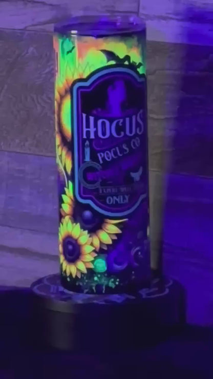 Witches Needed Tumbler - Black light Activated Ink.