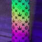 Neon Leaves Tumbler - Black light Activated Ink.