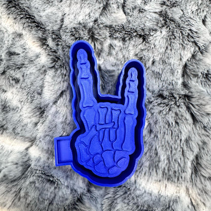 Skull Rocker Fingers Freshie Mold