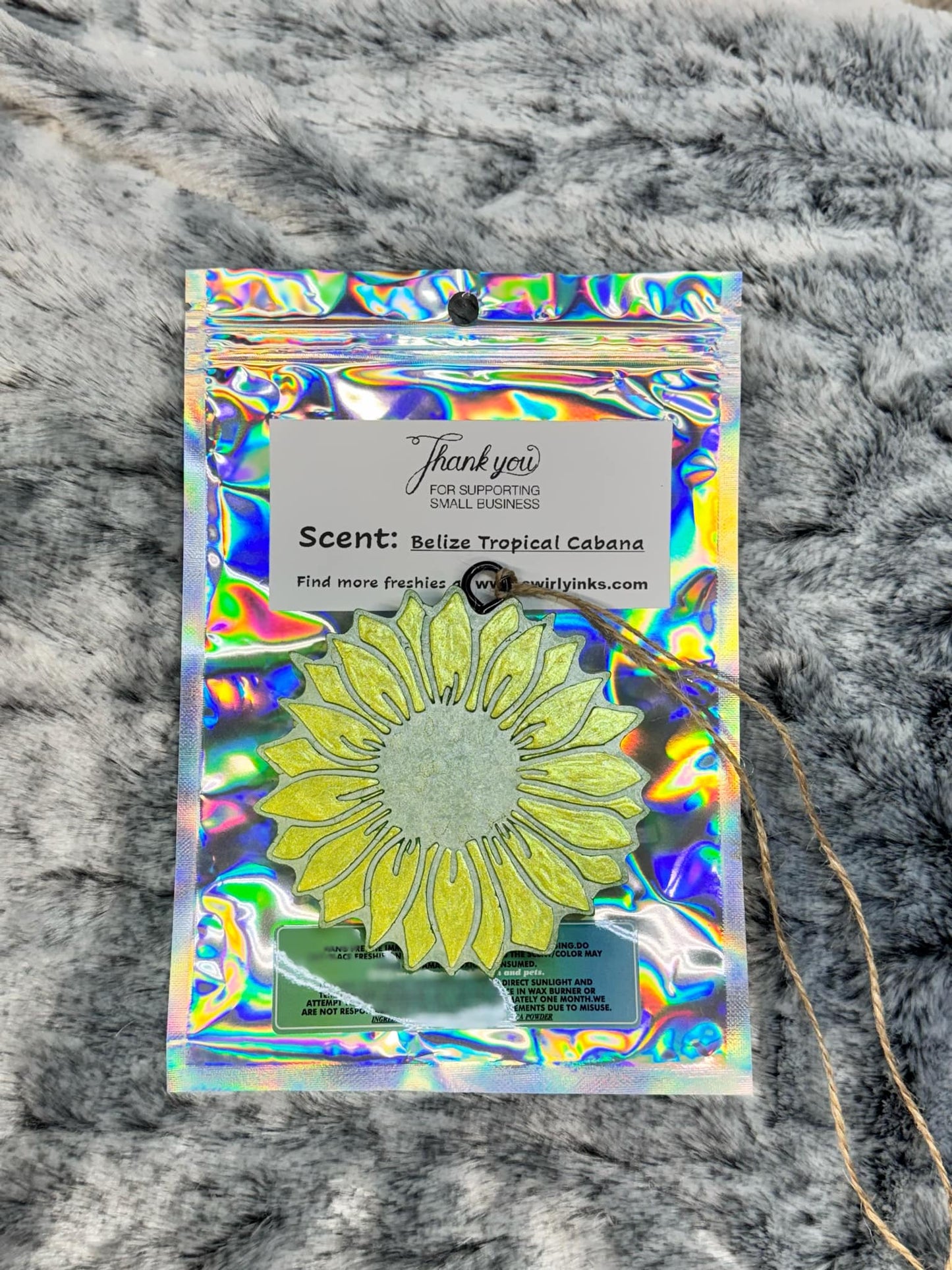 Sunflower Car Freshie Belize Tropical Cabana Scent