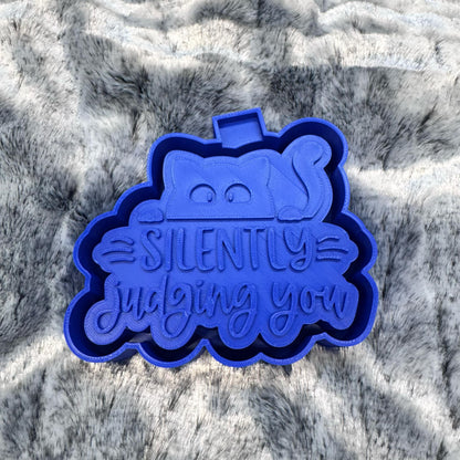 Silently Judging You Cat Freshie Mold