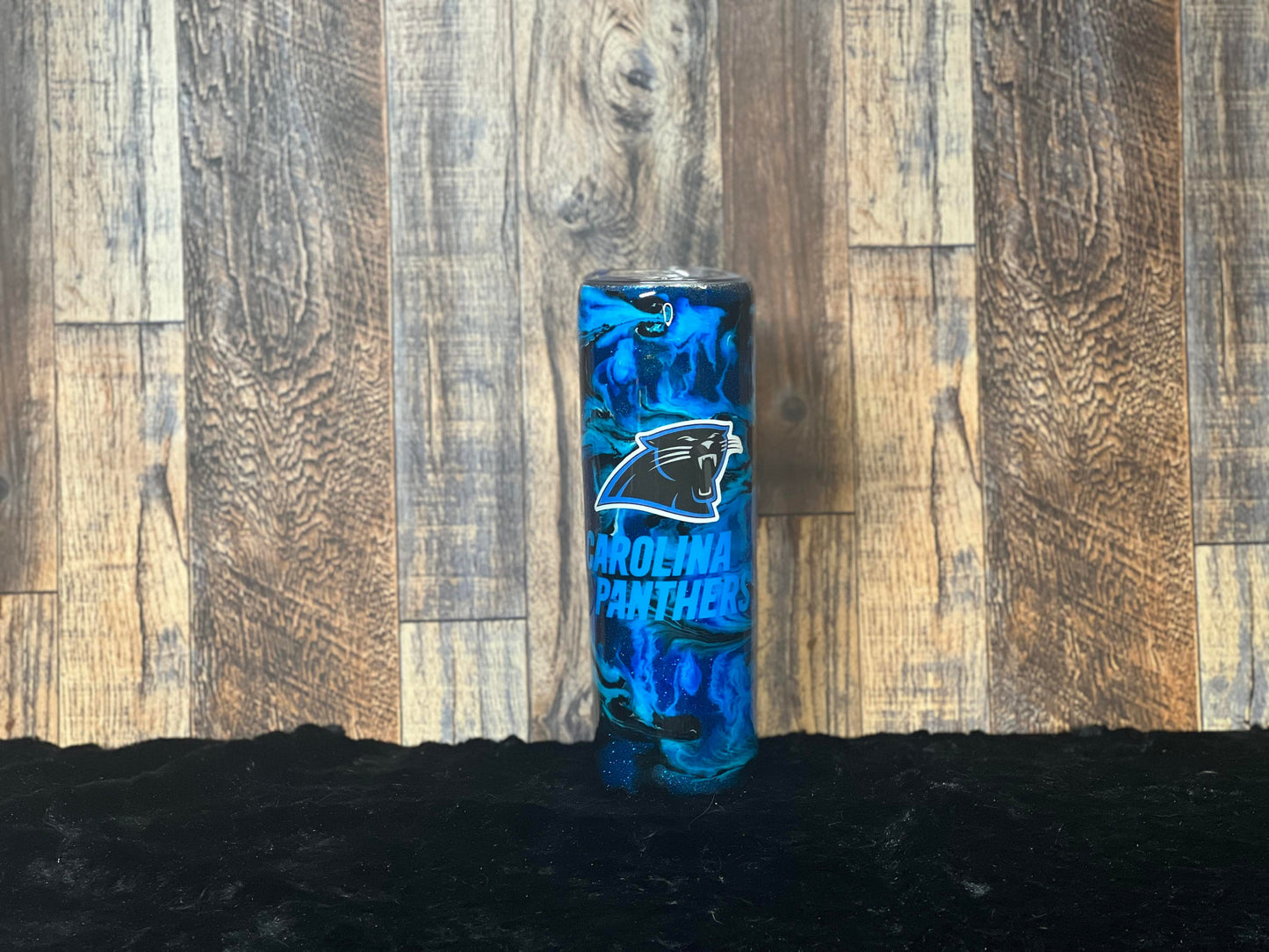 30oz Skinny Carolina Panthers Tumbler