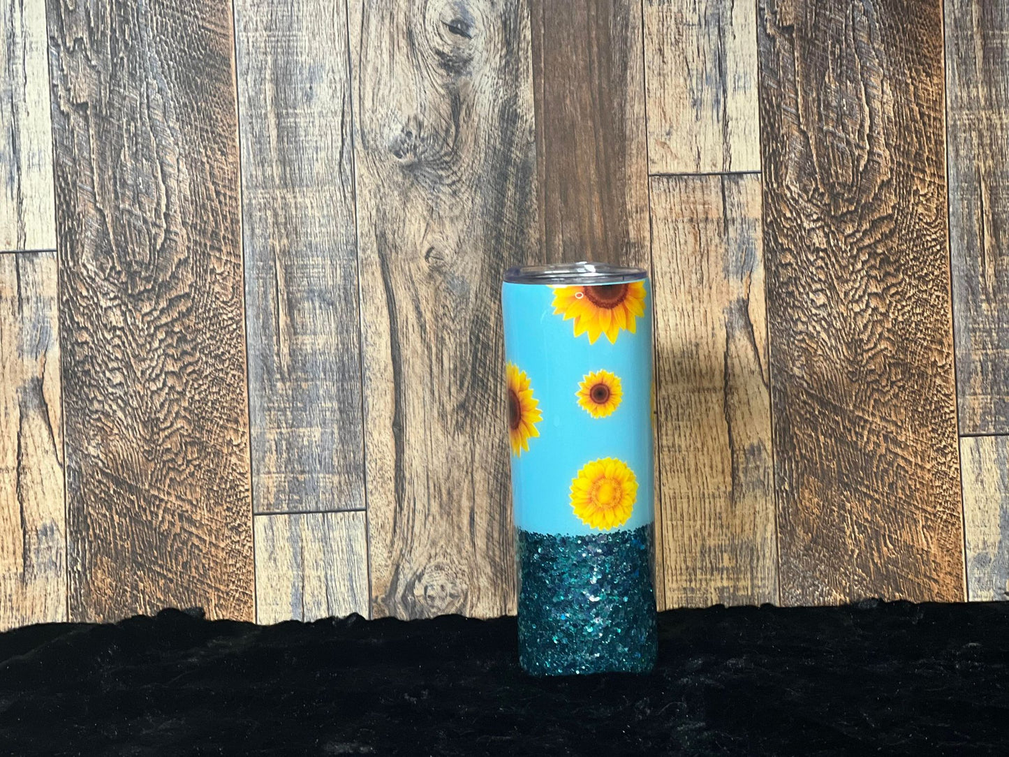 20oz Blue Sunflower Tumbler