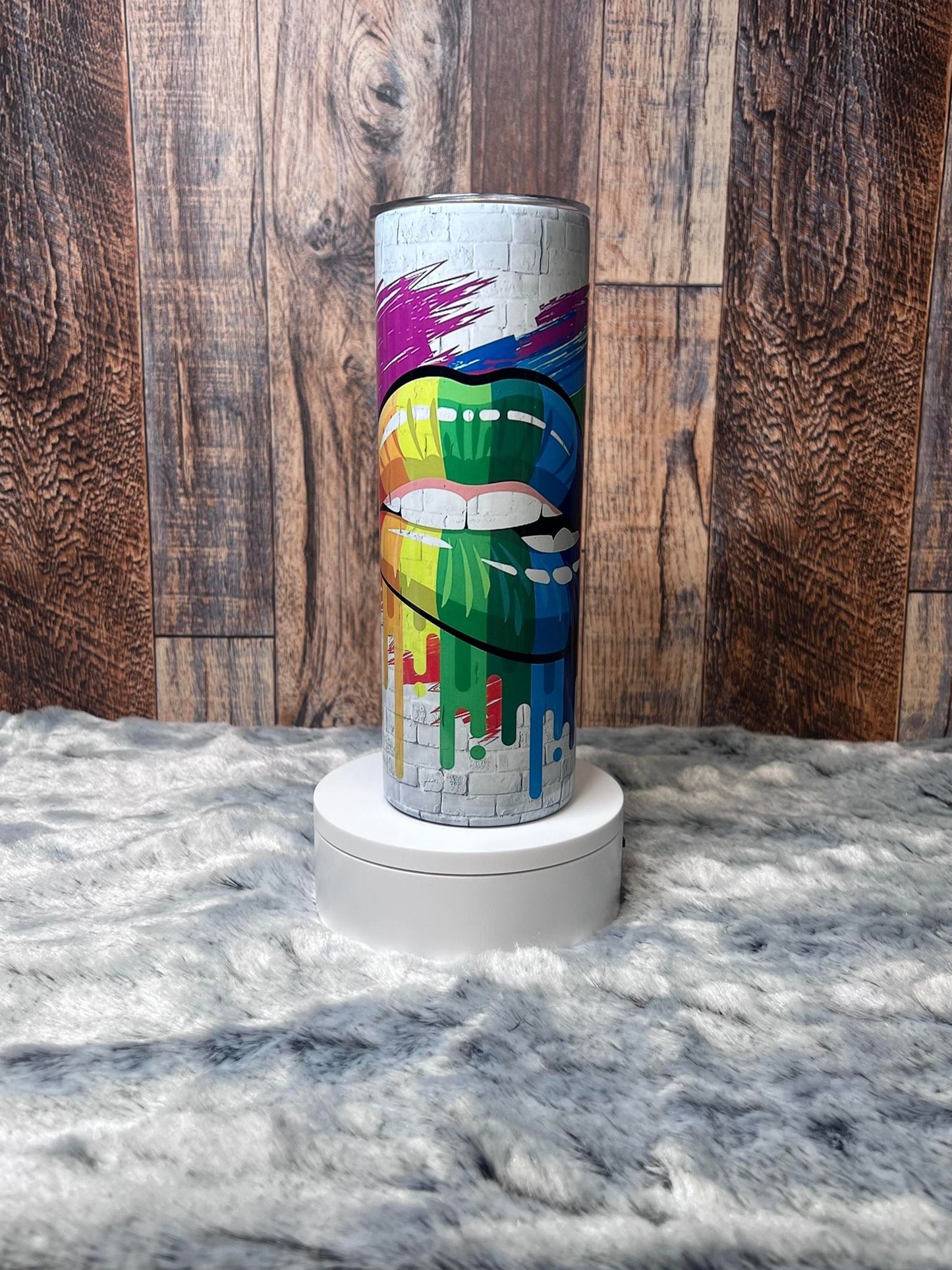 Rainbow lips Tumbler