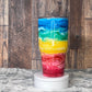 30oz Tapered Tumbler Rainbow ~ Can be Customized