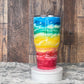 30oz Tapered Tumbler Rainbow ~ Can be Customized