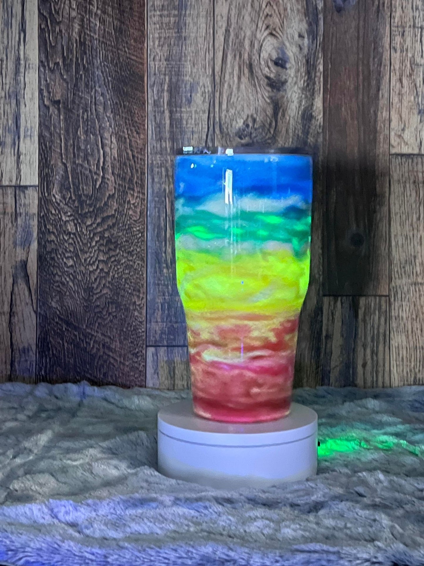 30oz Tapered Tumbler Rainbow ~ Can be Customized