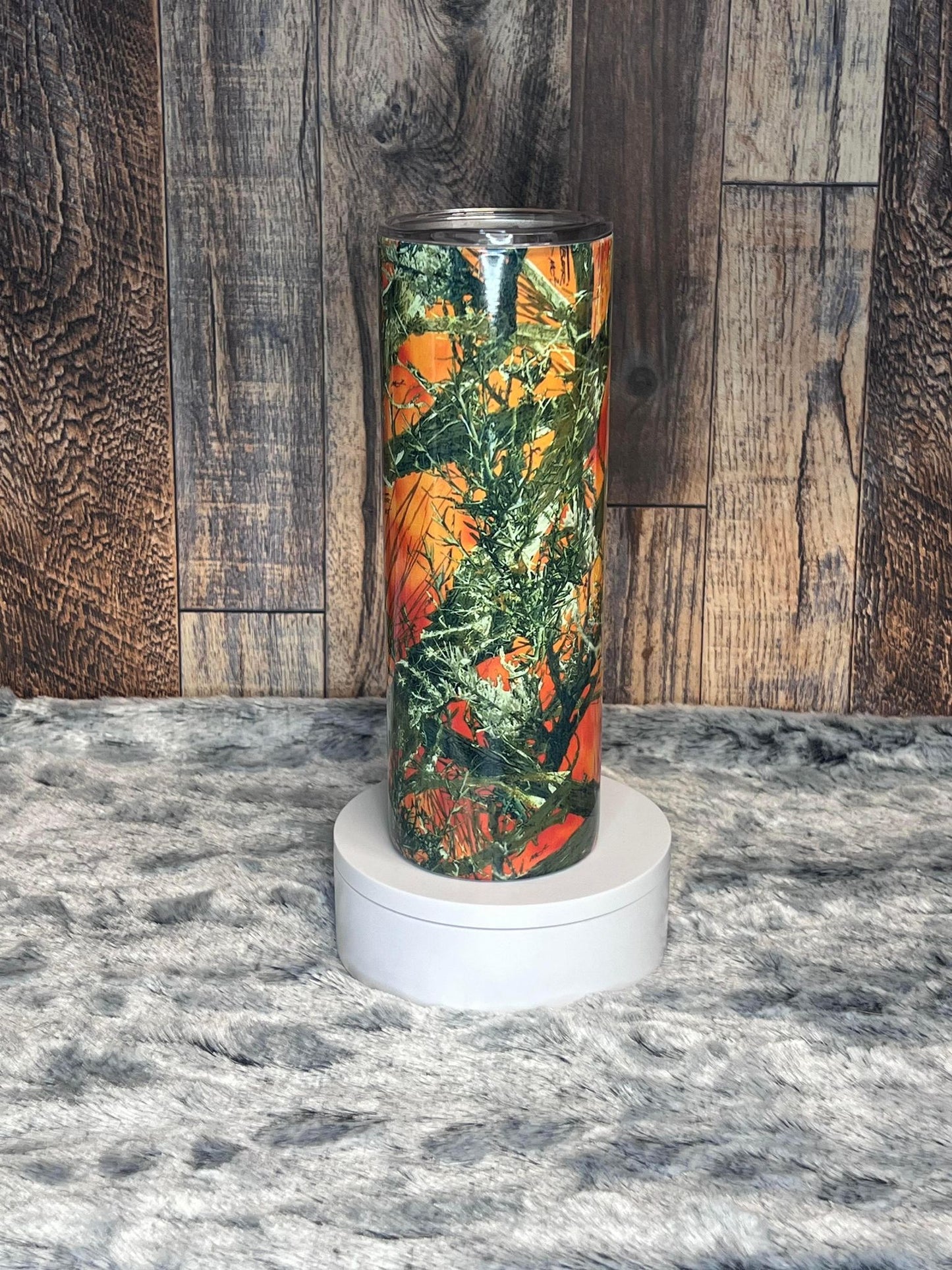 Orange Camo Tumbler – Swirly Inks N Glittered Designs
