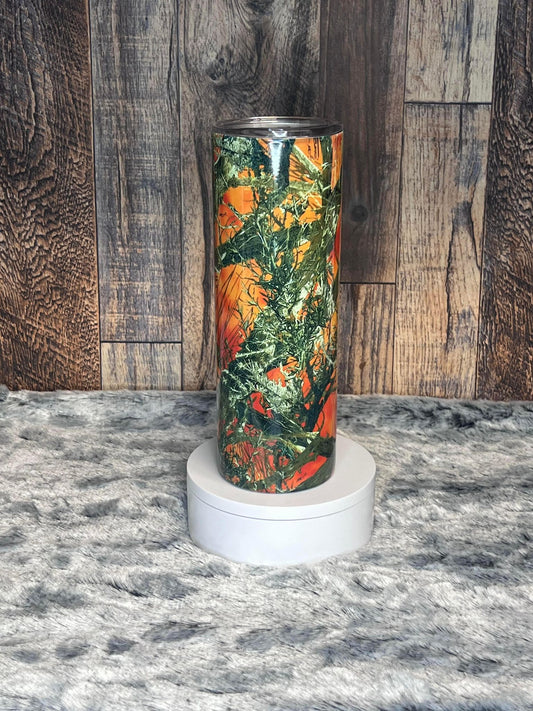 Orange Camo Tumbler