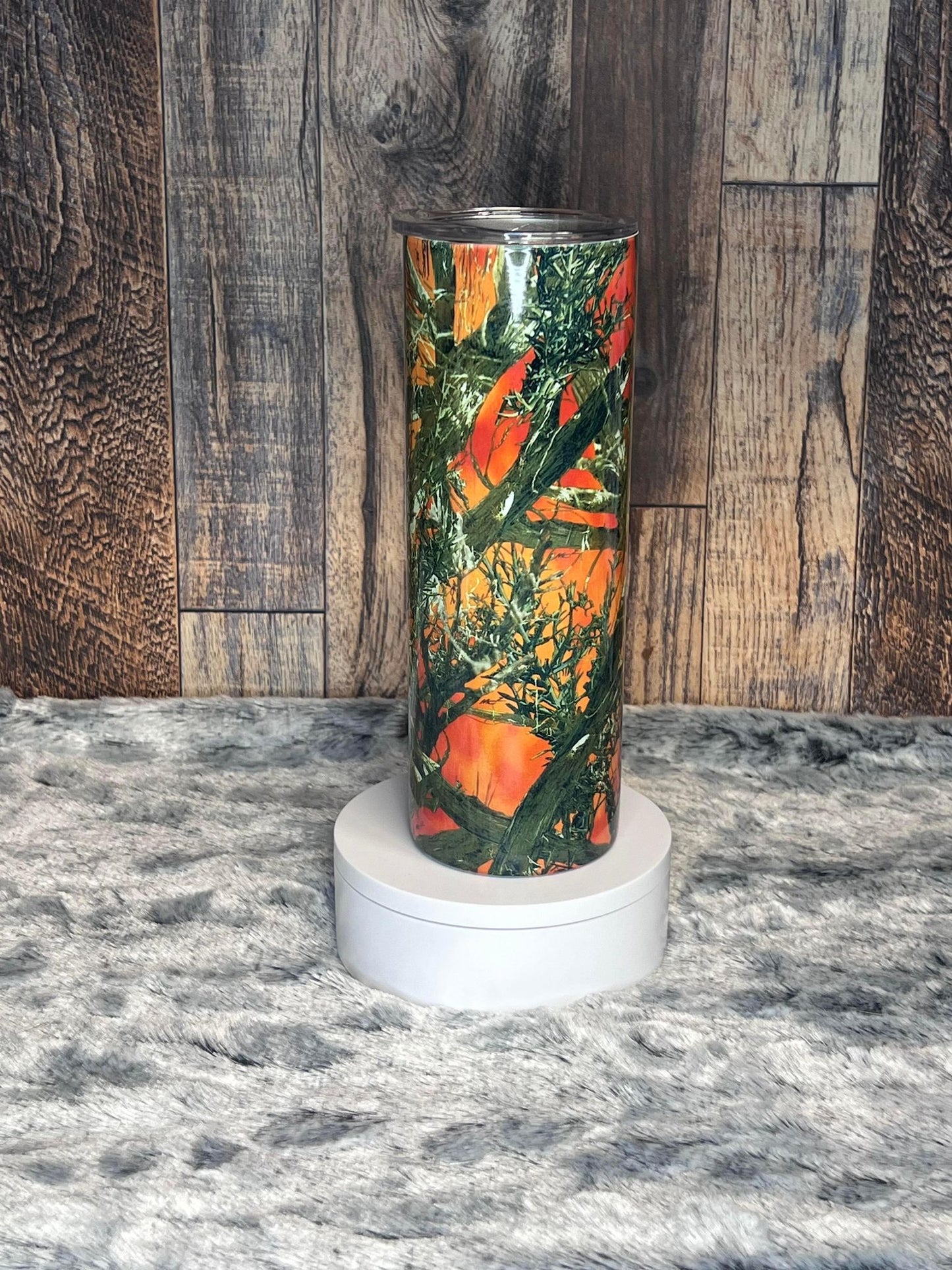 Orange Camo Tumbler