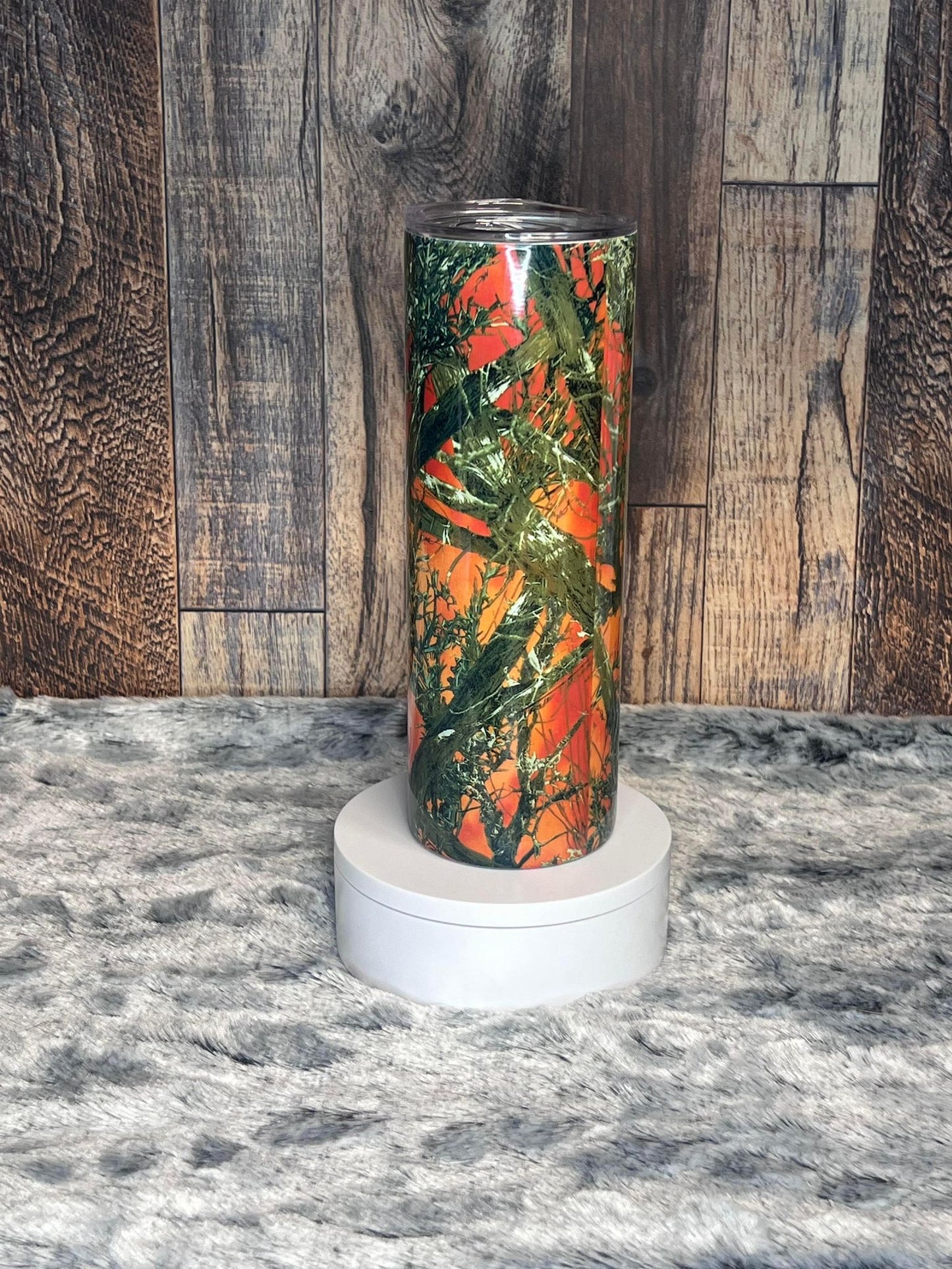 Orange Camo Tumbler