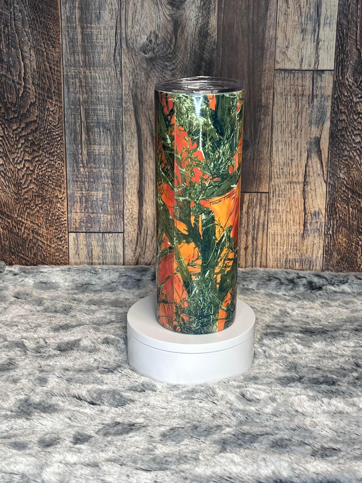 Orange Camo Tumbler