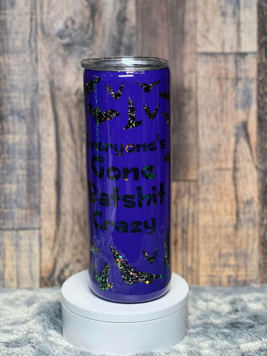 20oz "Everyone's Gone Bat Shit Crazy" Bat Peek-A-Boo Tumbler