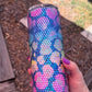 20oz Tumbler Rhinestone Neon Leopard Print