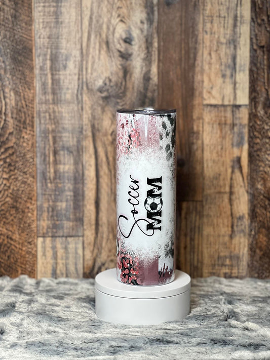 Soccer Mom Pink Patches Tumbler