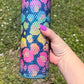 20oz Tumbler Rhinestone Neon Leopard Print