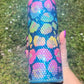 20oz Tumbler Rhinestone Neon Leopard Print