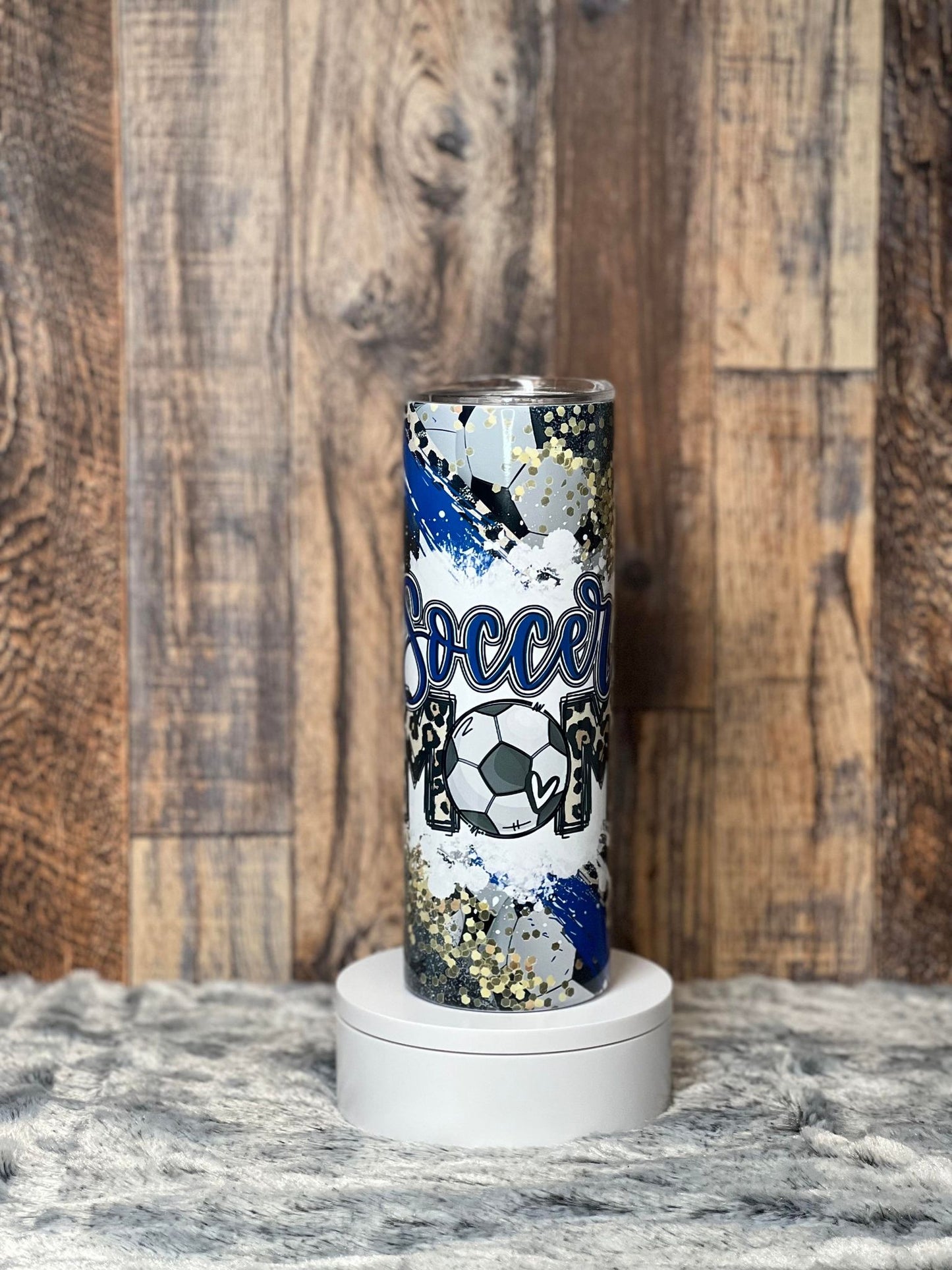 Soccer Mom Blue & Gold Tumbler