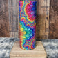 20oz Tumbler Rhinestoned Groovy Colorful Sublimated Pattern