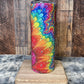 20oz Tumbler Rhinestoned Groovy Colorful Sublimated Pattern