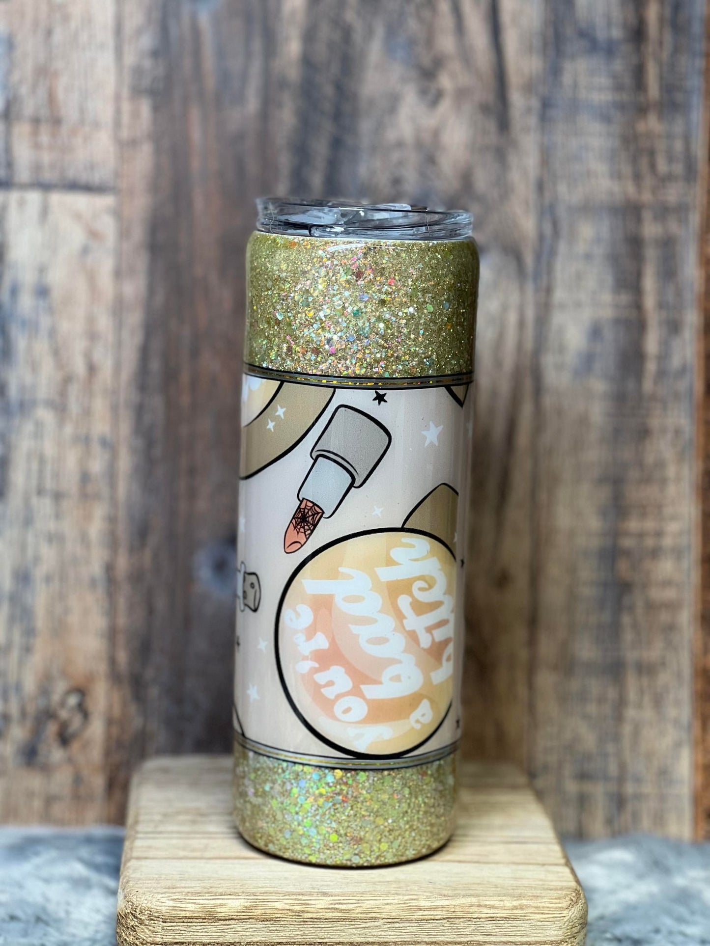 20oz Tumbler Hologram Glitter & You're A Bad B***h Vinyl