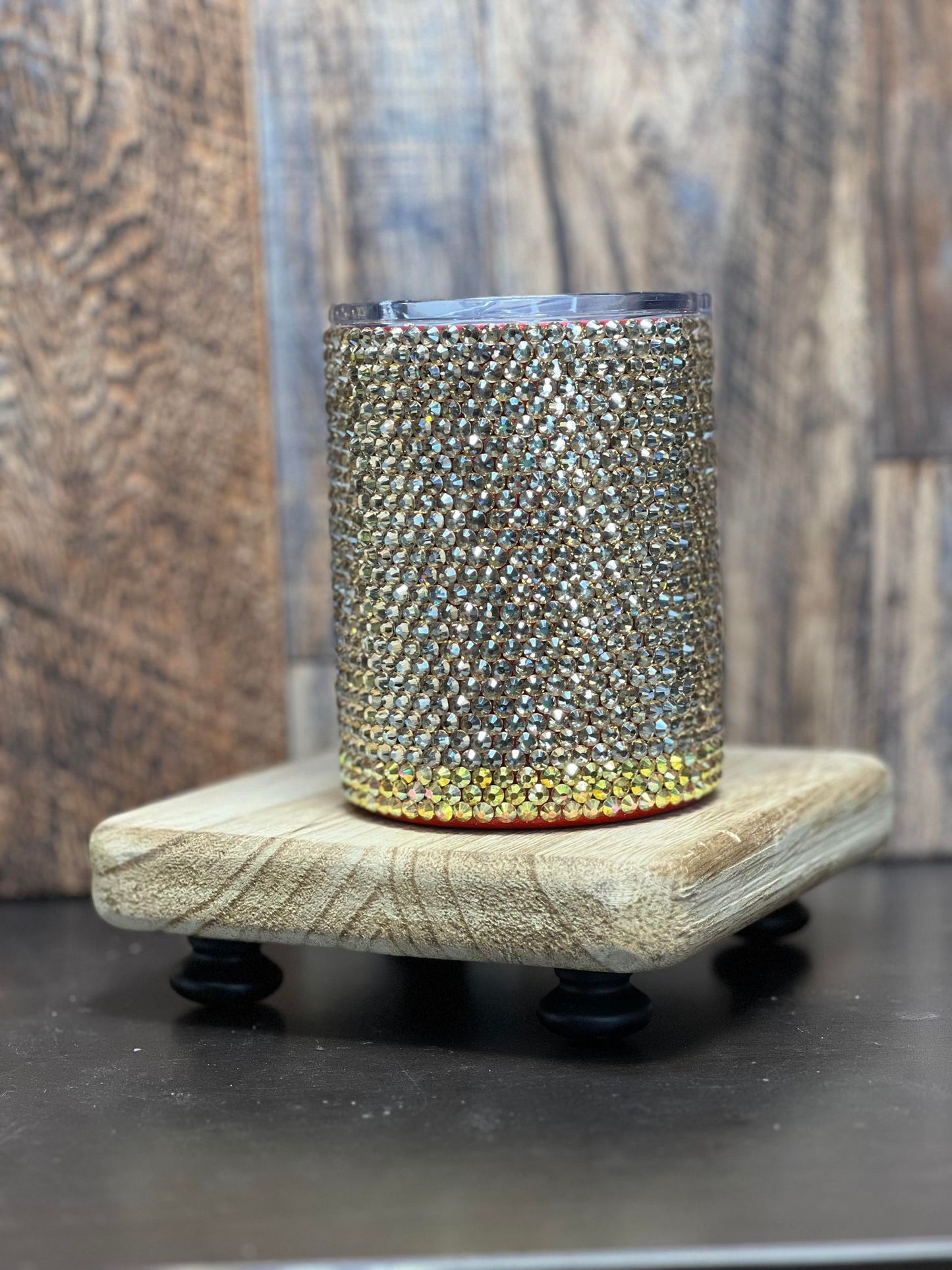 10oz Tumbler Rhinestone Gold and Champagne