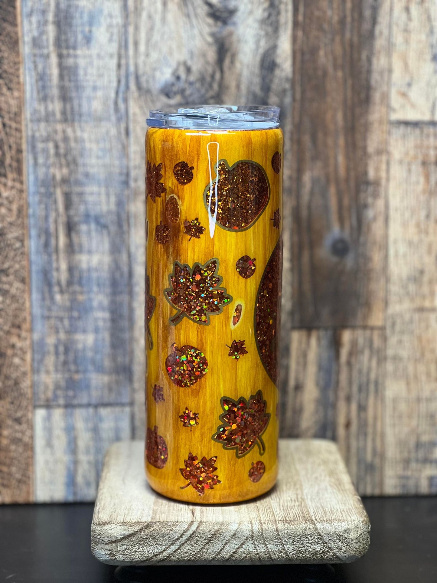 20oz Woodgrain Peek-A-Boo It's Fall Y'all Tumbler