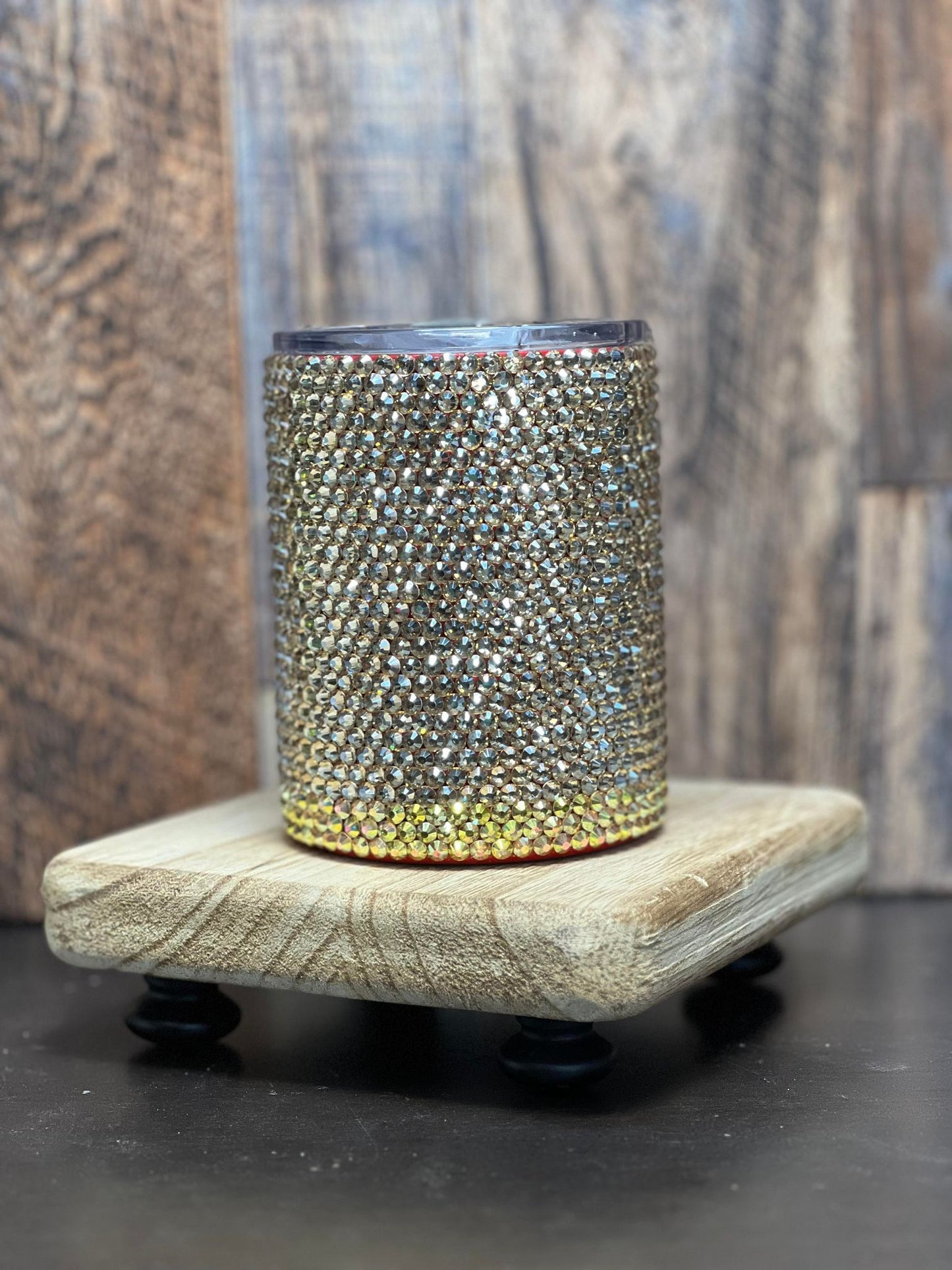 10oz Tumbler Rhinestone Gold and Champagne