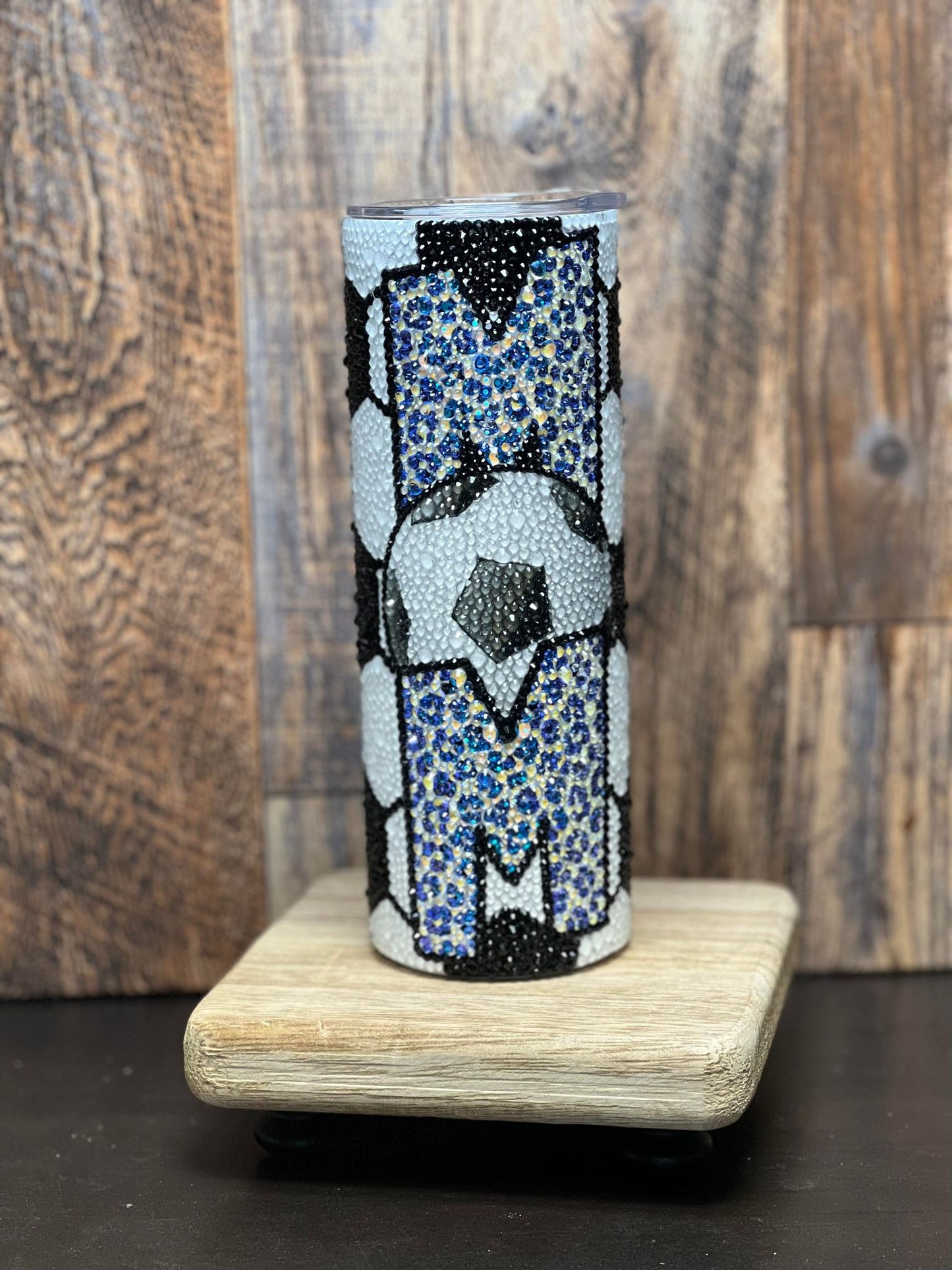 20oz Tumbler Rhinestone Soccer Mom