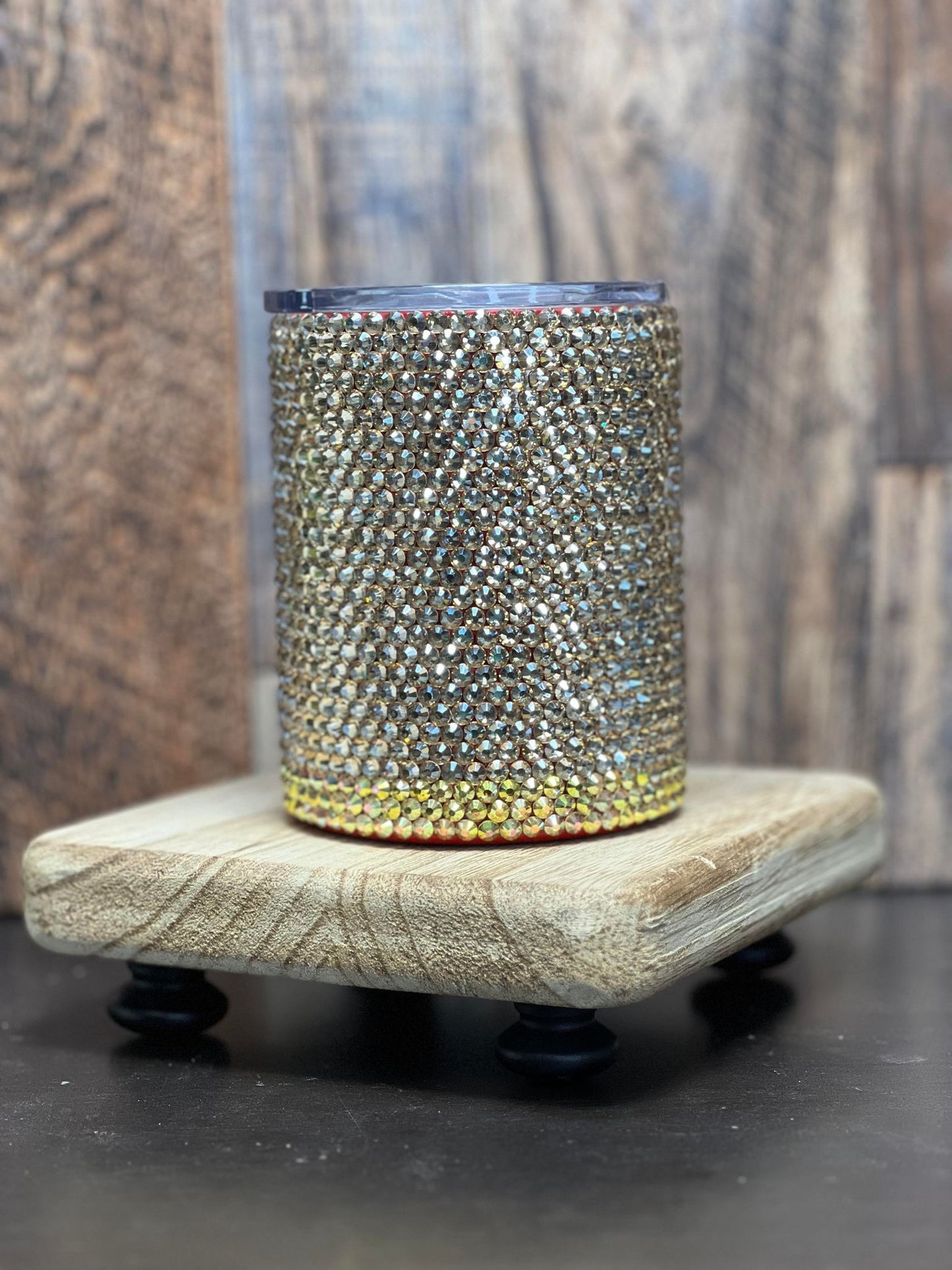 10oz Tumbler Rhinestone Gold and Champagne