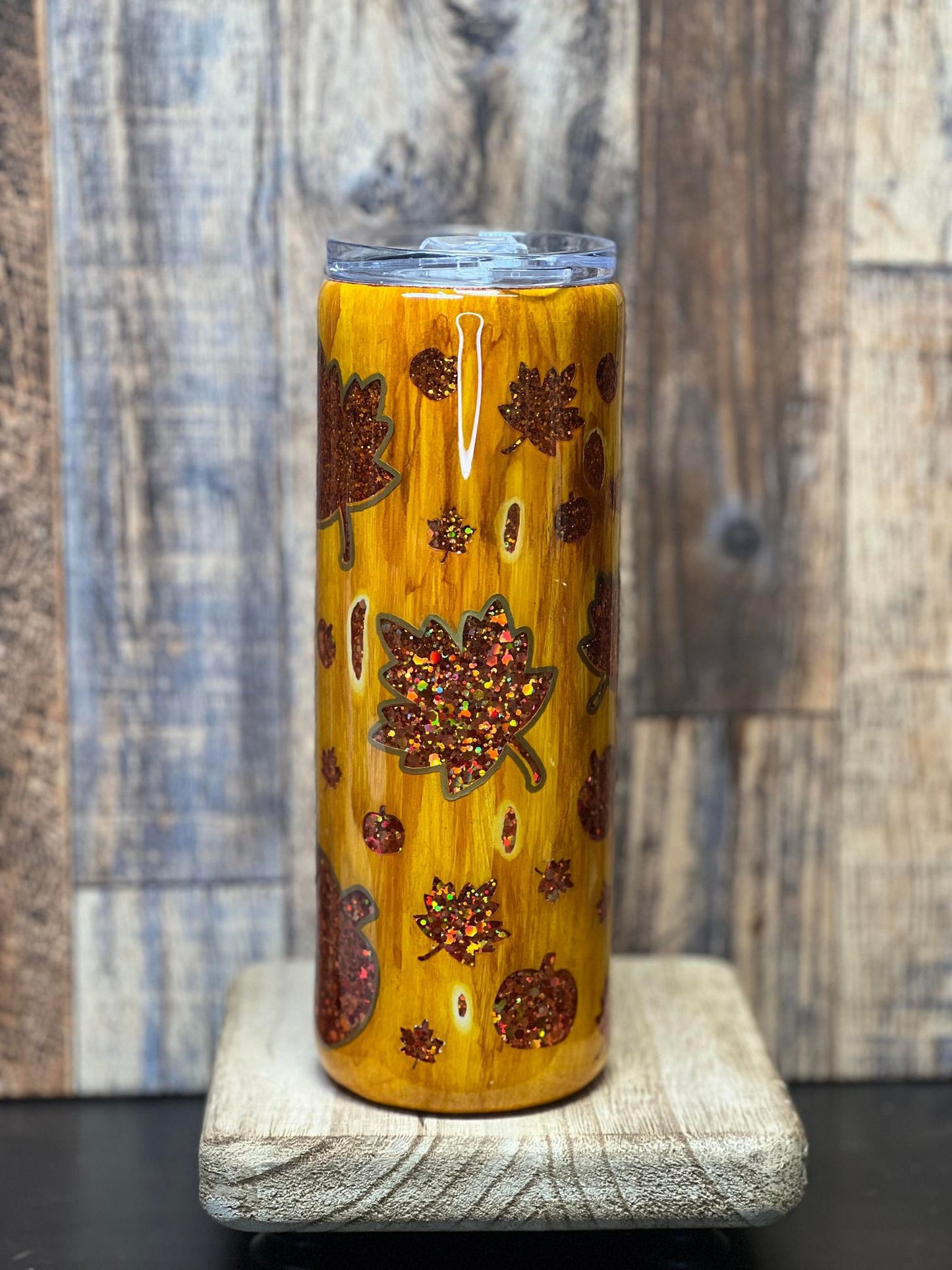 20oz Woodgrain Peek-A-Boo It's Fall Y'all Tumbler