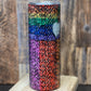 20oz Tumbler Rhinestone Rainbow Gnome