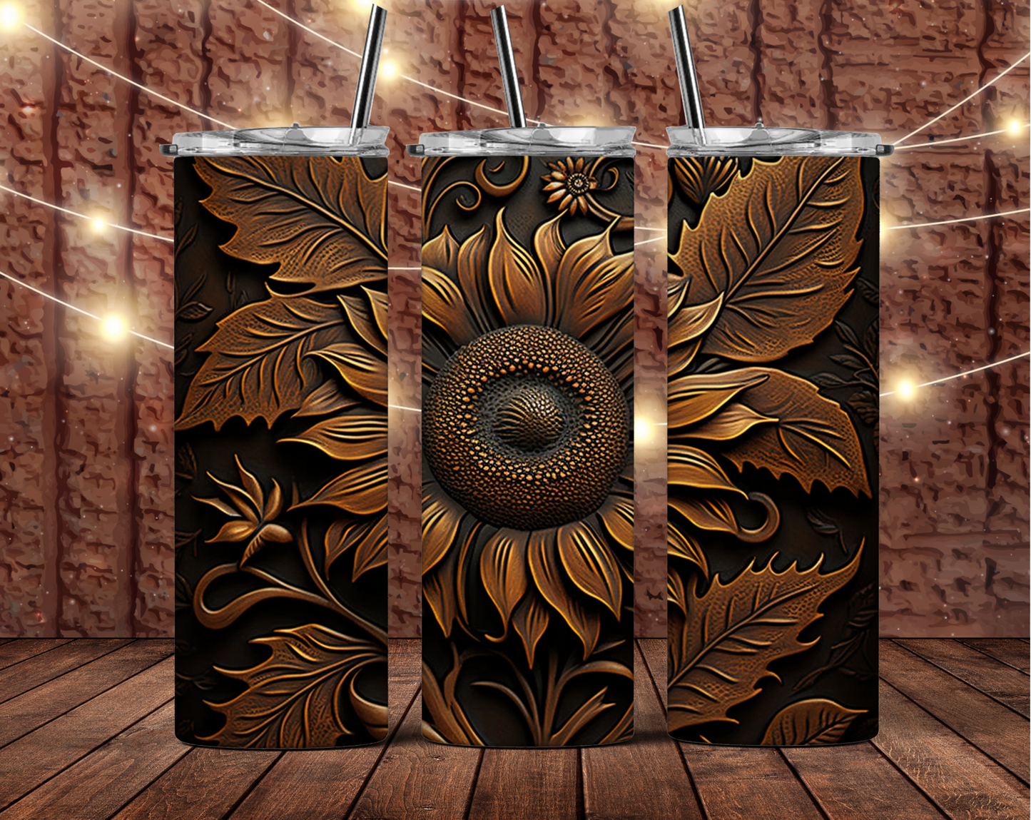 3D Sunflower Tumbler