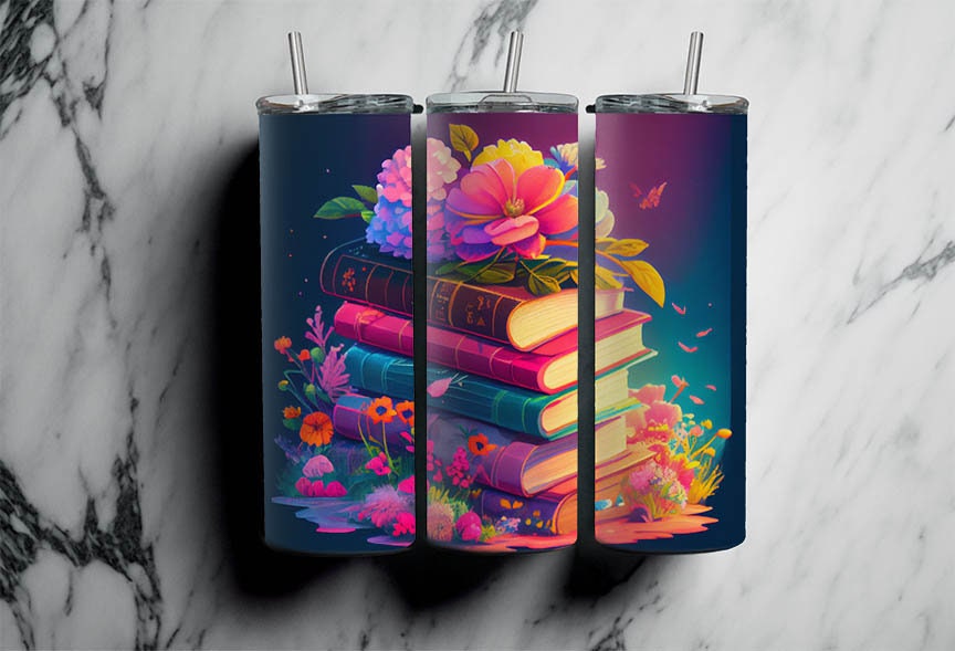 Neon Books Tumbler