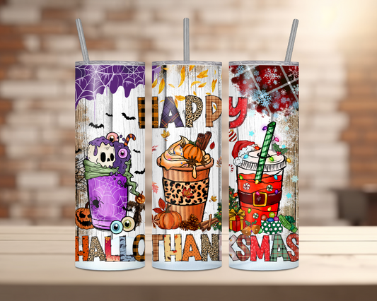 Happy Hallothanksmas 20oz Tumbler Choice