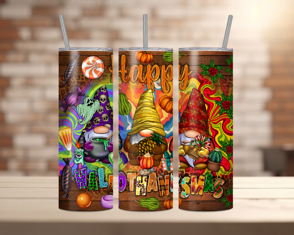 Happy Hallothanksmas 20oz Tumbler Choice