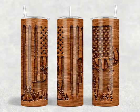 Hunting Wood grain Tumbler