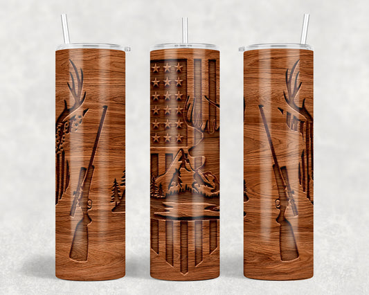 Hunting Wood grain Tumbler