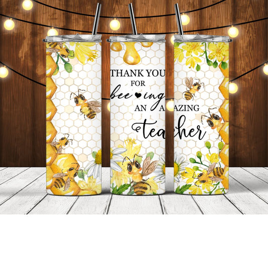 Teacher Bee Hive Tumbler