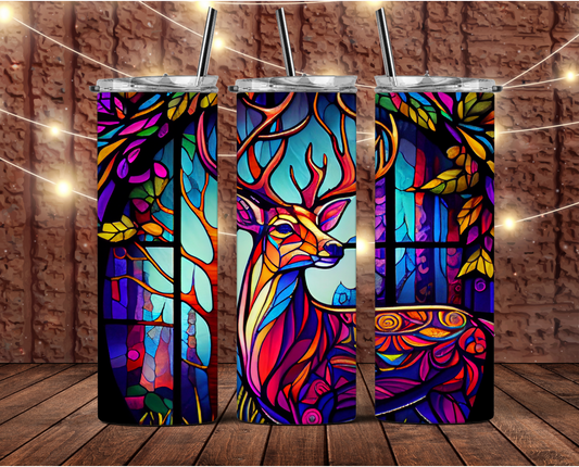 Stain Glass Buck Tumbler